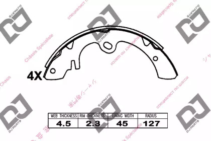 Комлект тормозных накладок DJ PARTS BS1105